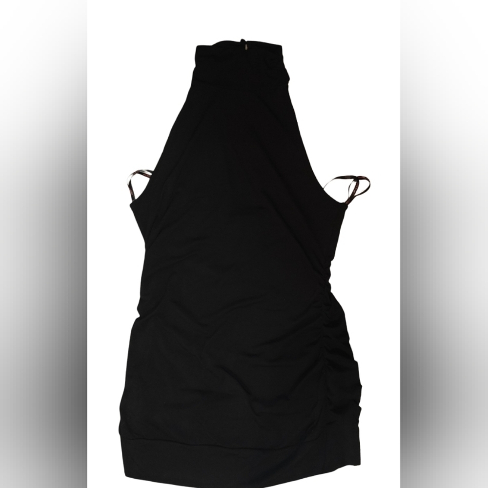 G by Guess Black Halter Dress with High Neck